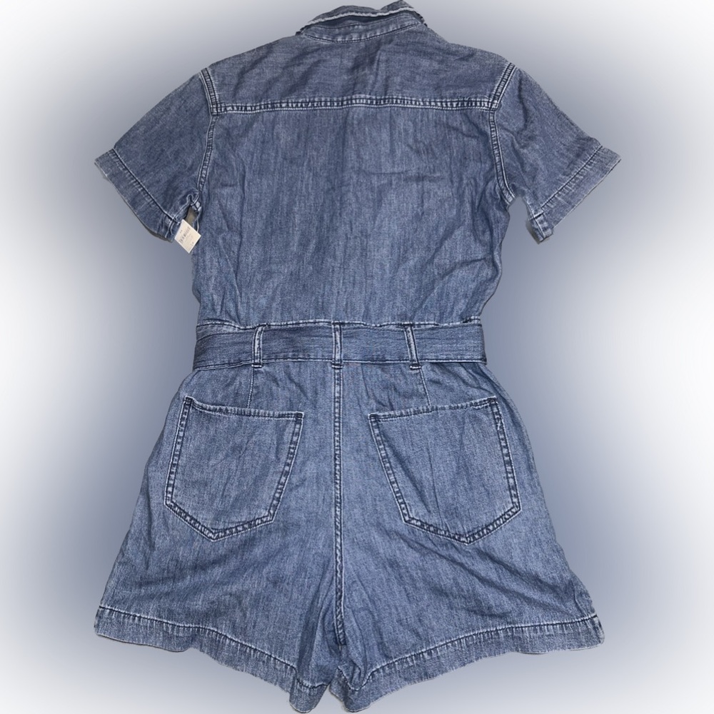 NWT GAP Women’s Romper Jumpsuit Denim x-small & small sizes W/ Belt - Picture 2 of 4